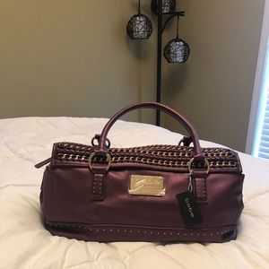 Purple satchel purse